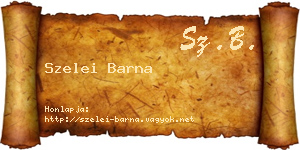 Szelei Barna névjegykártya